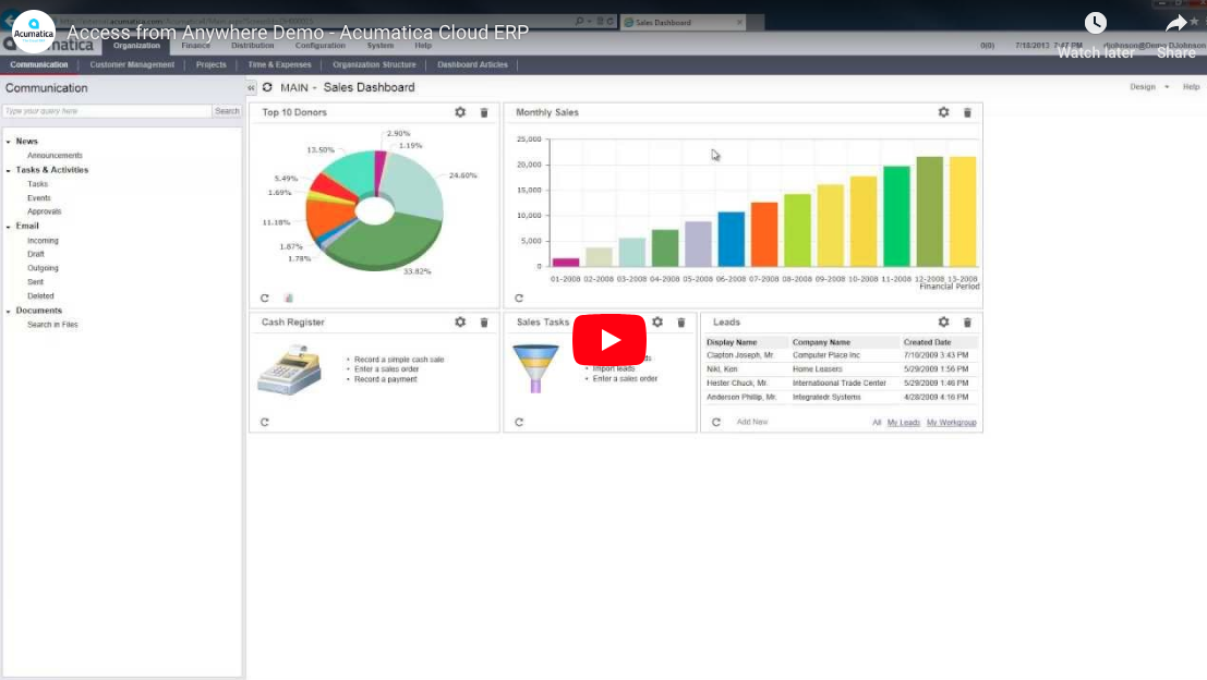 The Acumatica Cloud Erp Platform Acumatica Cloud Erp